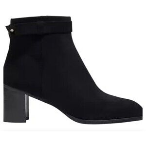 Kate Spade Madelaine Strap Bootie In Black Suede As 5.5 New